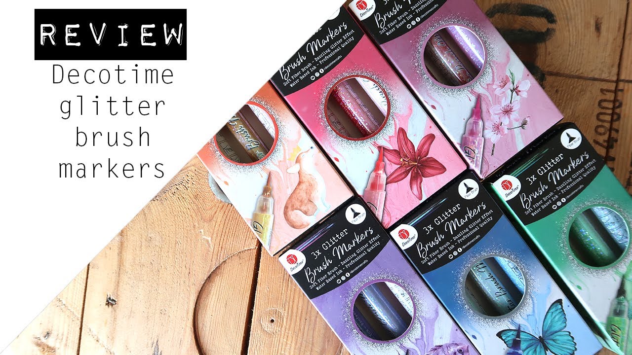 REVIEW || Decotime - Glitter brush markers