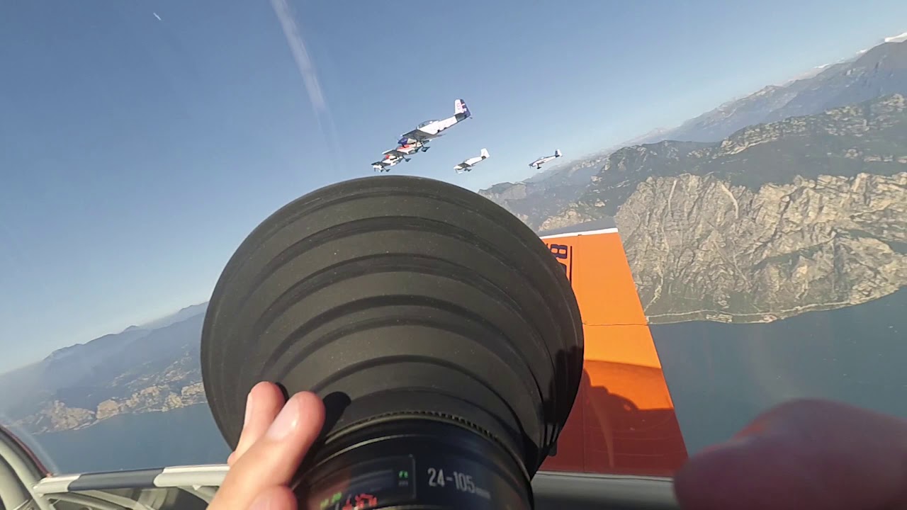 Air to air photographer view from the photoship