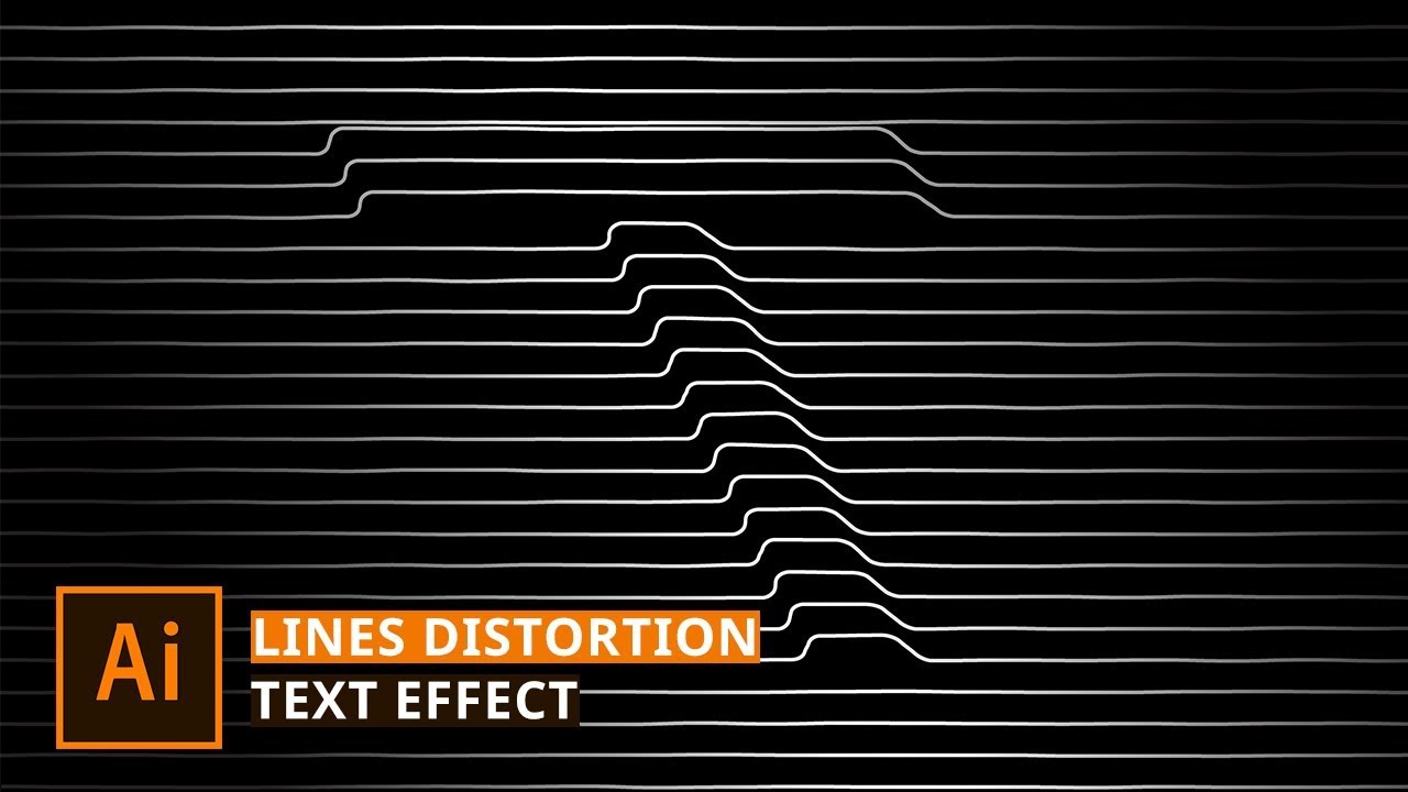Illustrator Tutorial - Create Lines Distortion Text Effect in Adobe Illustrator