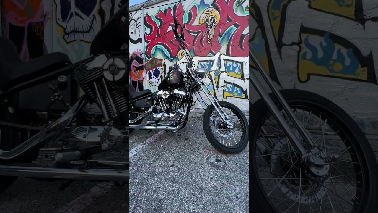 Harley Davidson 1200cc - Chopper - Engine ON