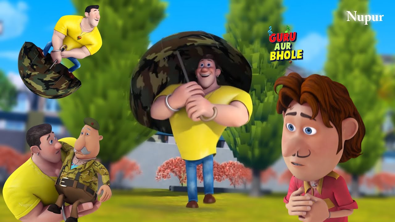 गुरु और भोले को मिला उड़ने वाला छाता | Guru Aur Bhole | Kids Cartoon | Moral Stories For Kids