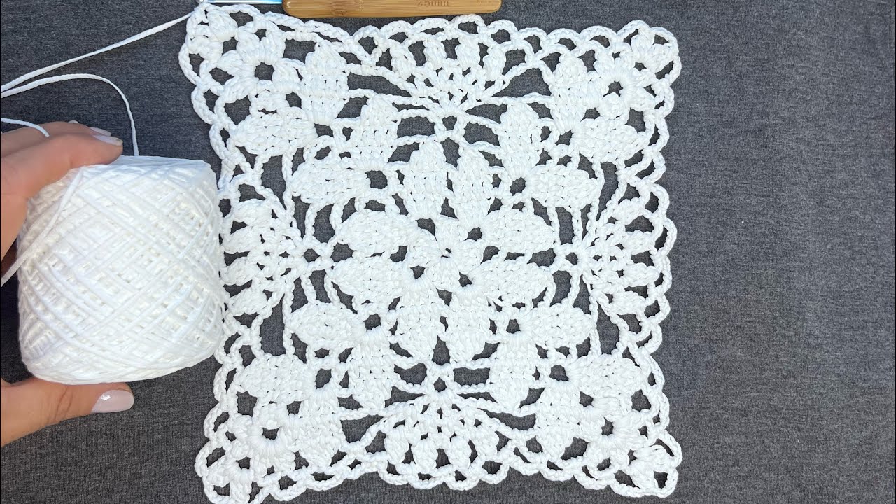 Square em crochê ! Blusa branca em crochê de square ! Como ler gráfico !