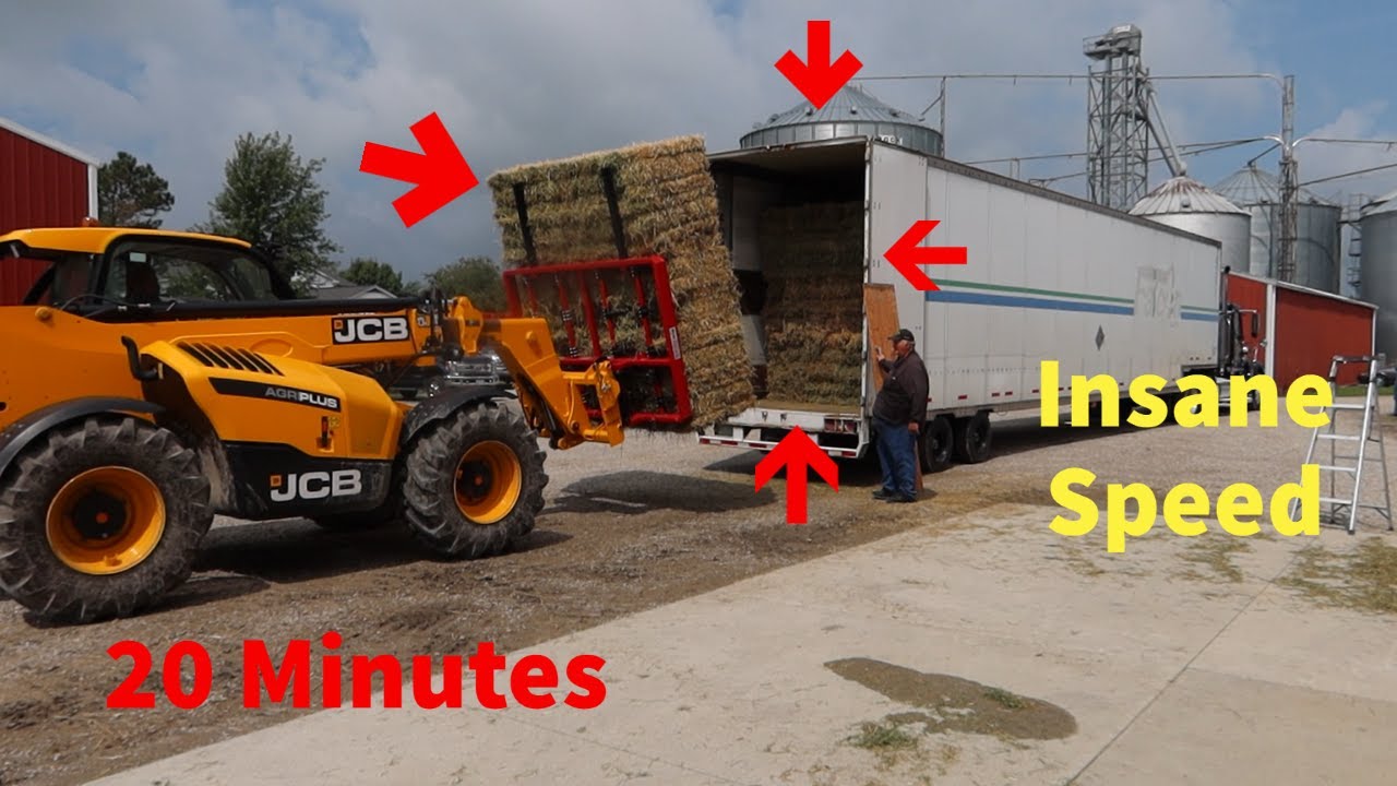 Loading A Semi with Hay (Very Fast)