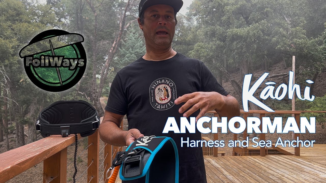 Kaohi Anchorman Wing Foil Harness Review - Leash and Sea Anchor
