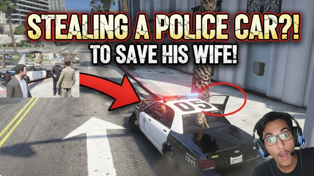 Michael Hijacks a Police Car ☠️...to Save Amanda!🥶 | GTA 5 GAMEPLAY #3