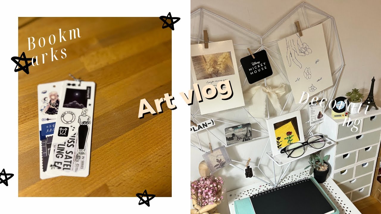 انضموا معي لصنع  فواصل كتب وتزيين المكتب🤩🤍join me to create bookmarks and decorate my desk together