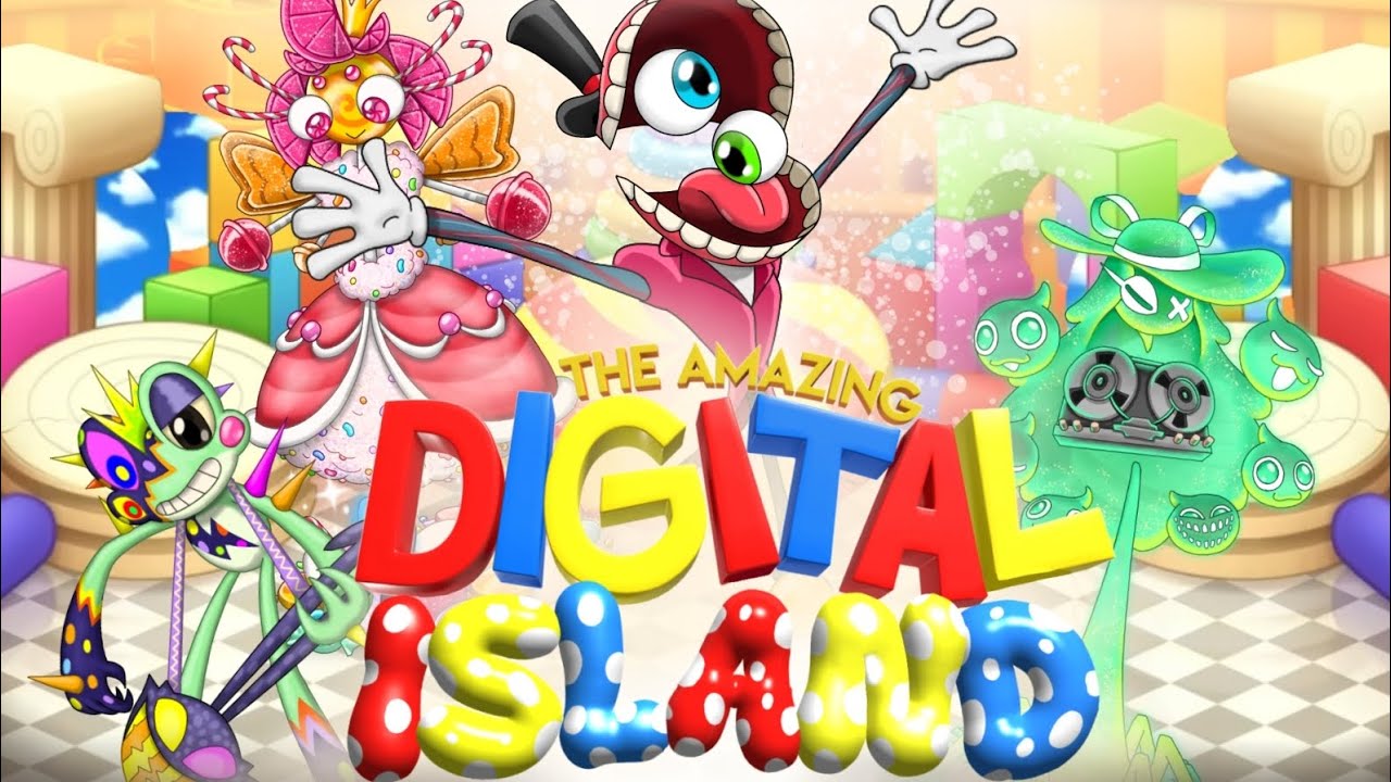 The Amazing Digital Circus in the style of 