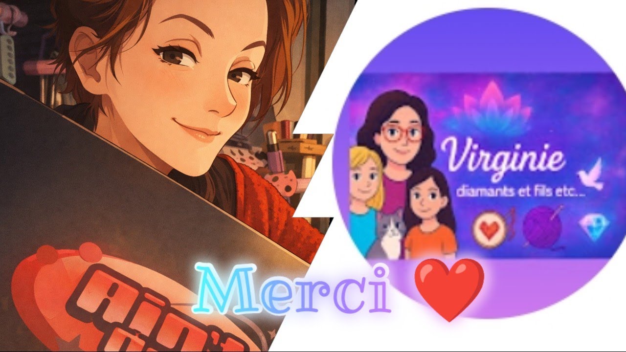 MERCI😁 @virginiediamantsetfilsetc #crossstitch 