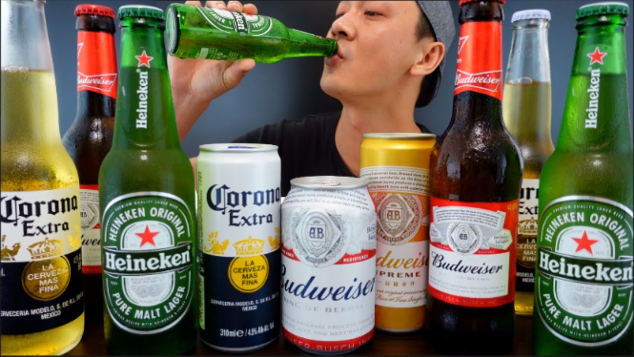 ASMR BEERS(CORONA&BUDWEISER&HEINEKEN)& GOLDEN CHEESE DORITOS 맥주를 마시다&도리토스 MUKBANG 먹방 | EATING SOUNDS