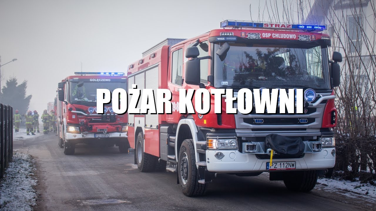 [NOWOŚĆ] Przejazd Alarmowy Zastępów do Pożaru Kotłowni w Chludowie