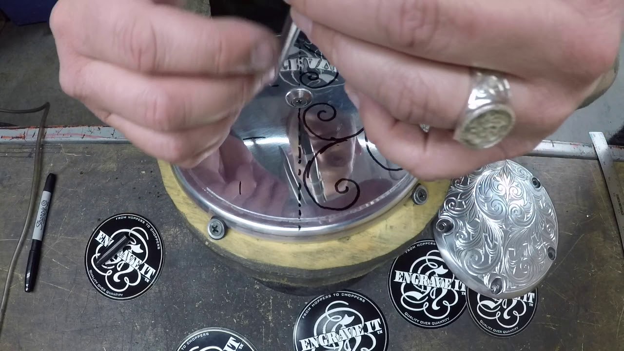Hand Engraving side Air Cleaner cover for Harley Davidson