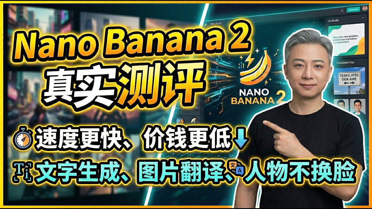 Nano Banana 2 上线实操！电商图翻译、一键换脸、漫画生成全测