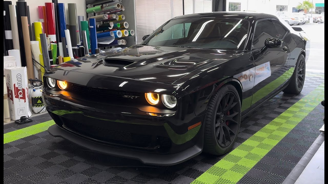 Dodge Hellcat - 3M Shadow Black - Partial Wrap