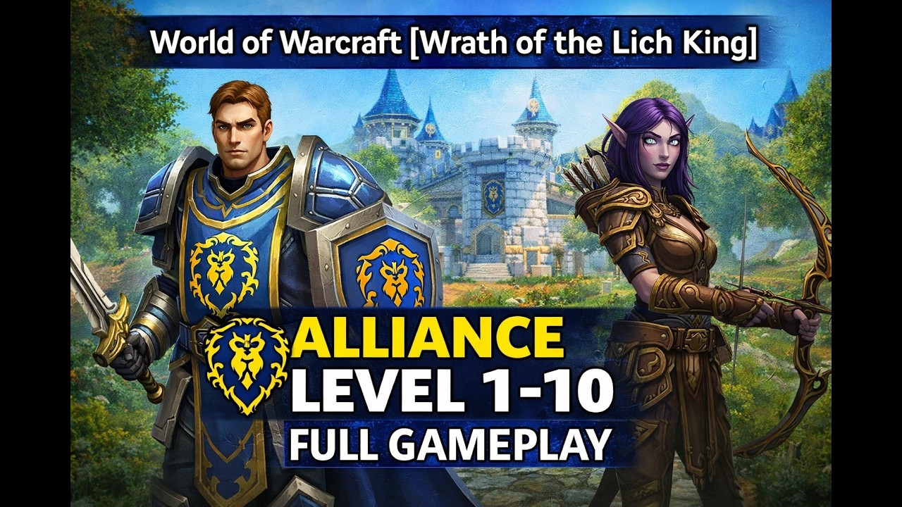 World of Warcraft [Wrath of the Lich King] – Alliance Level 1-10 Full Gameplay