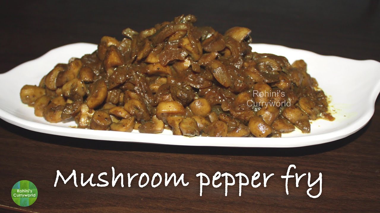 Mushroom pepper fry | Easy and simple mushroom fry recipe  | English Subtitles