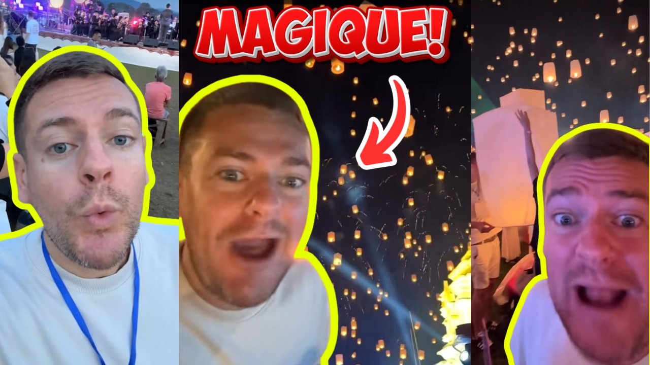 JEREMSTAR J'ASSITE A LA C&Eacute;R&Eacute;MONIE DES LANTERNES EN THAILANDE
