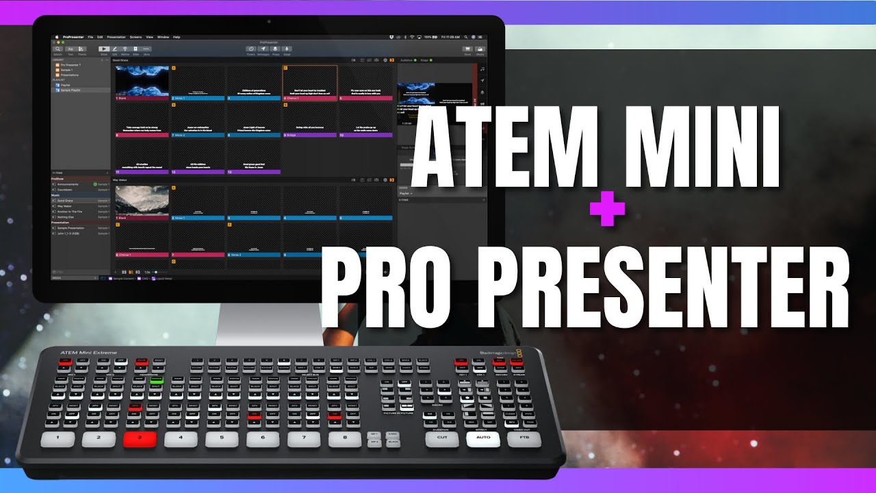Самый простой способ использования Pro Presenter с ATEM Mini Pro и ATEM Mini Extreme