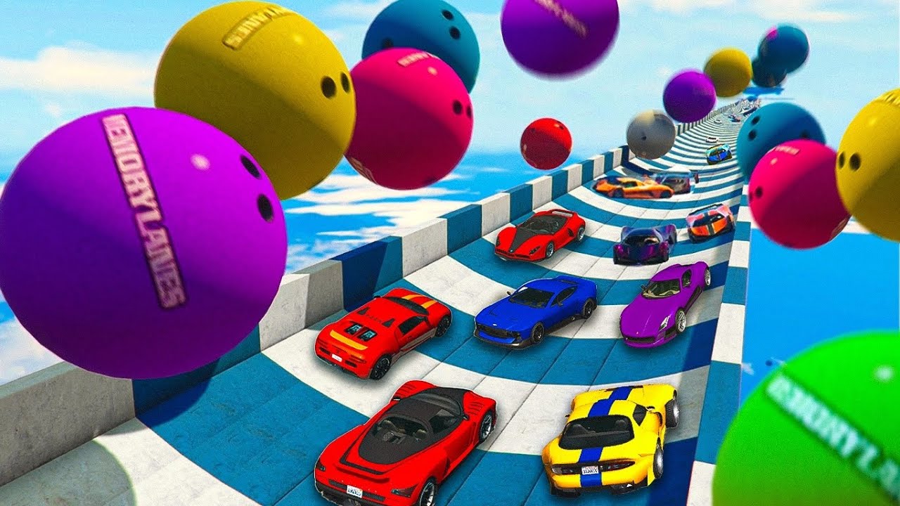 GTA V Online: CORRIDA VAI E VOLTA do corredor de BOLAS! (CAOS TOTAL)