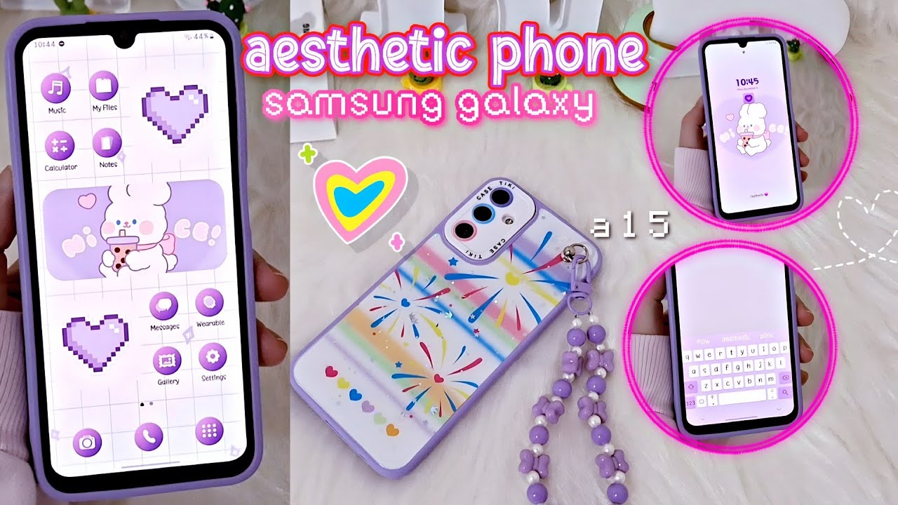 how to customize my phone Samsung a15 🩵 customizing step by step, aesthetic One UI 6 aesthetic cases