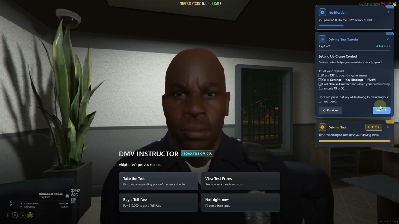 🚦 DMV & Licensing System Showcase — Fully Interactive Driving School (FiveM Development)