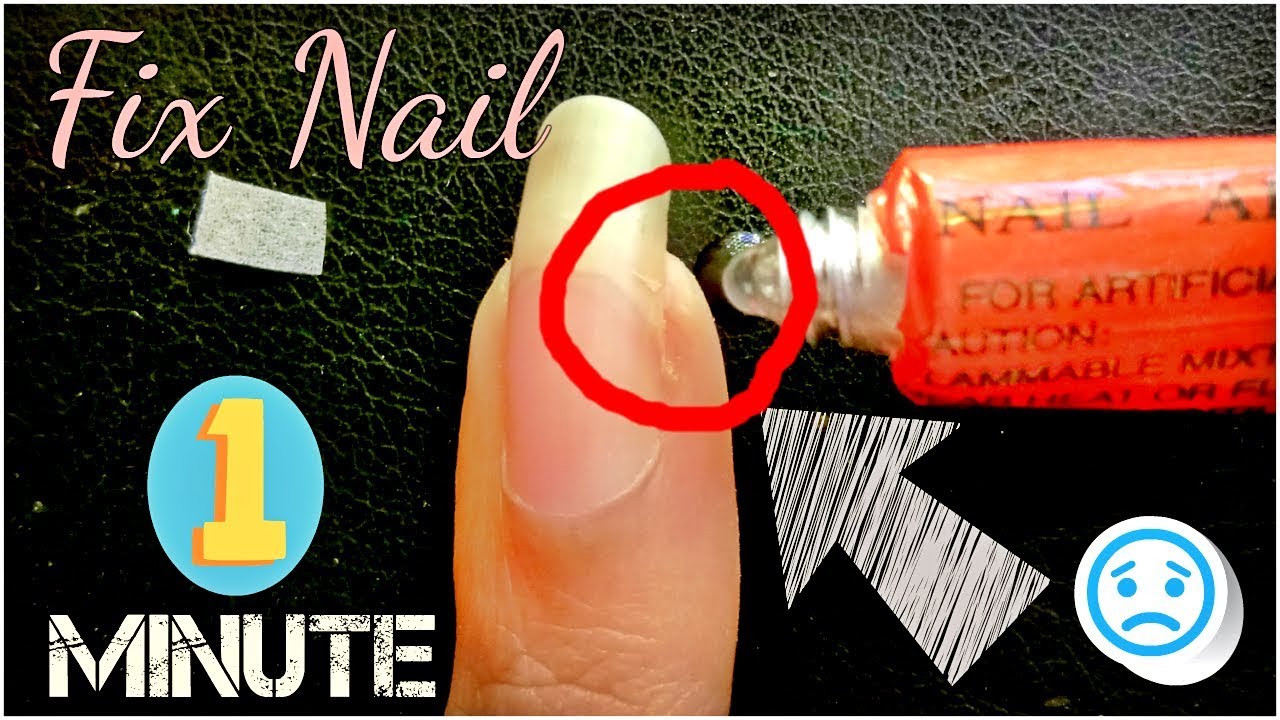How To Repair Broken Nail With Glue and Tissue Paper