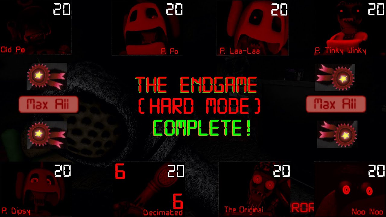 Five Nights at Tubbyland 3: Recoded - I beat The Endgame Challenge! (8/20 Hard Mode First Victor)