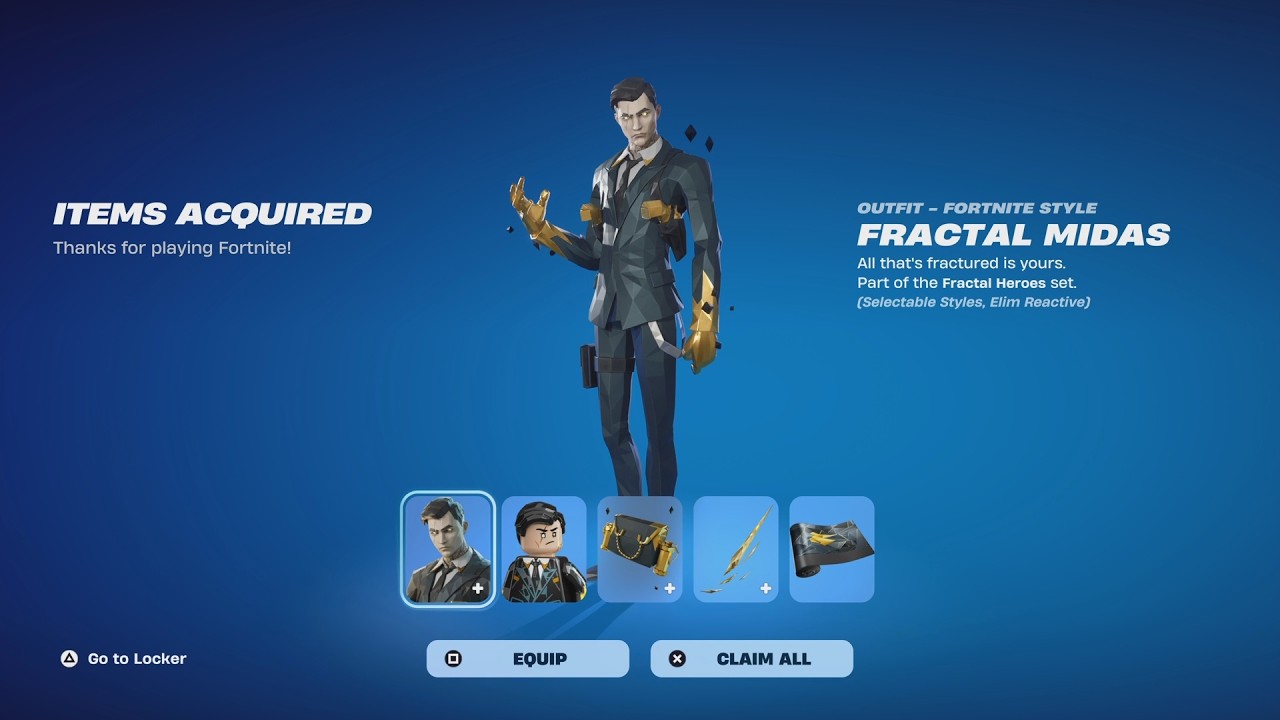 FIRST Midas Skin to Have This NEW FEATURE!? (Fractal Midas Skin - Fortnite Review)