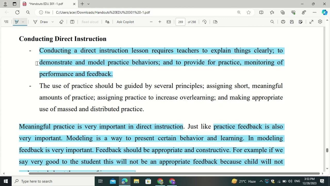 EDU 301 lecture 40 v important regarding to final term