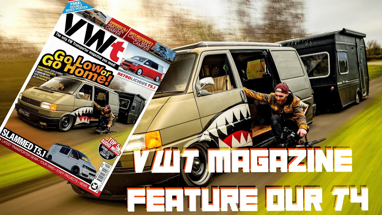Our T4 makes the cover of VWT magazine towing the bagged caravan || Photographer - Andrew Thompson