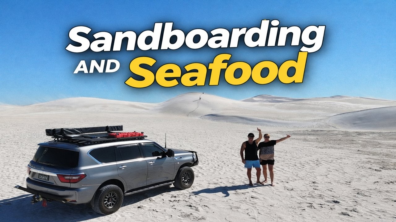 Sandboarding & Seafood. Lancelin and Cervantes WA.