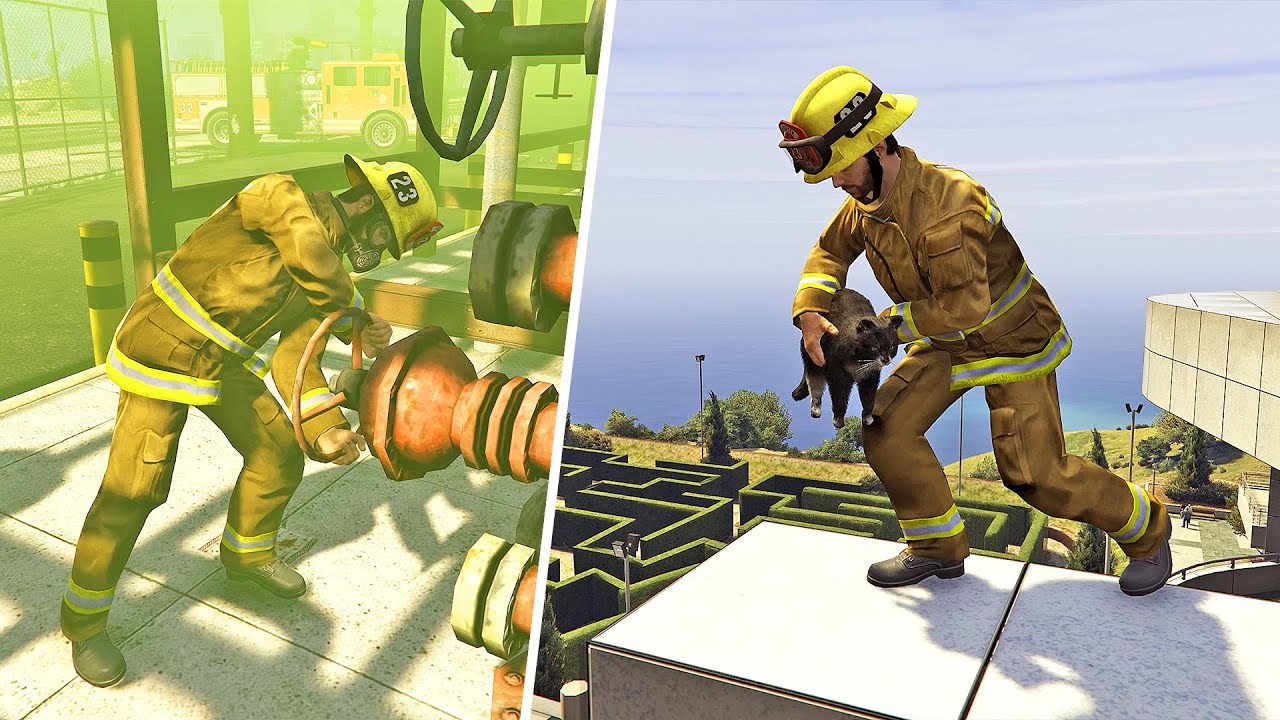 الإشتغال مع فريق الوقاية المدنية في قراند أونلاين | GTA Online Odd Jobs