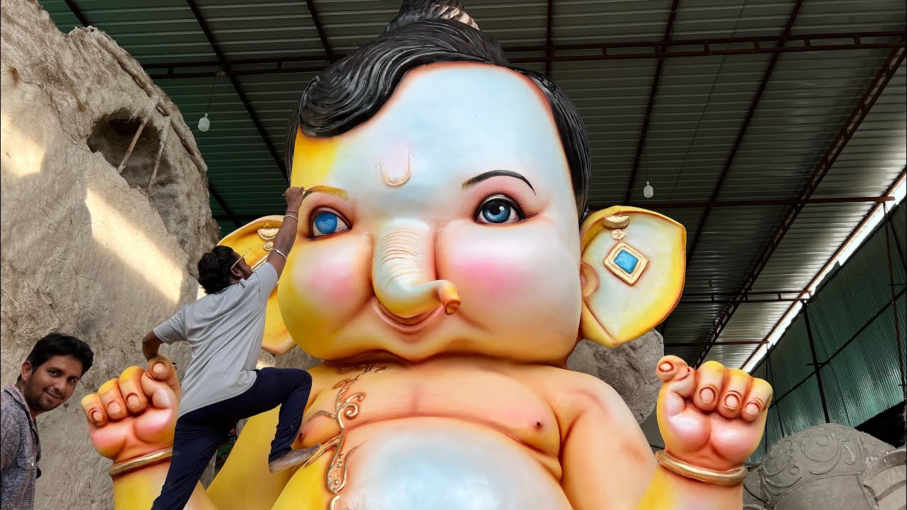 Big Bal Ganesh Making | Bal Ganpati Colour Painting By Ssv Kala Arts Koratla | Ganesh Chaturthi 2024
