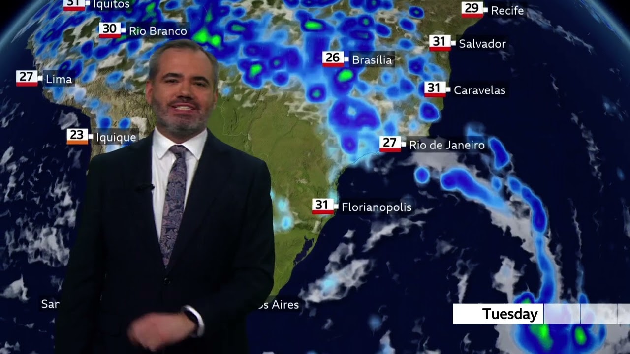 BBC Weather today in South and Central America - February 10th 2026