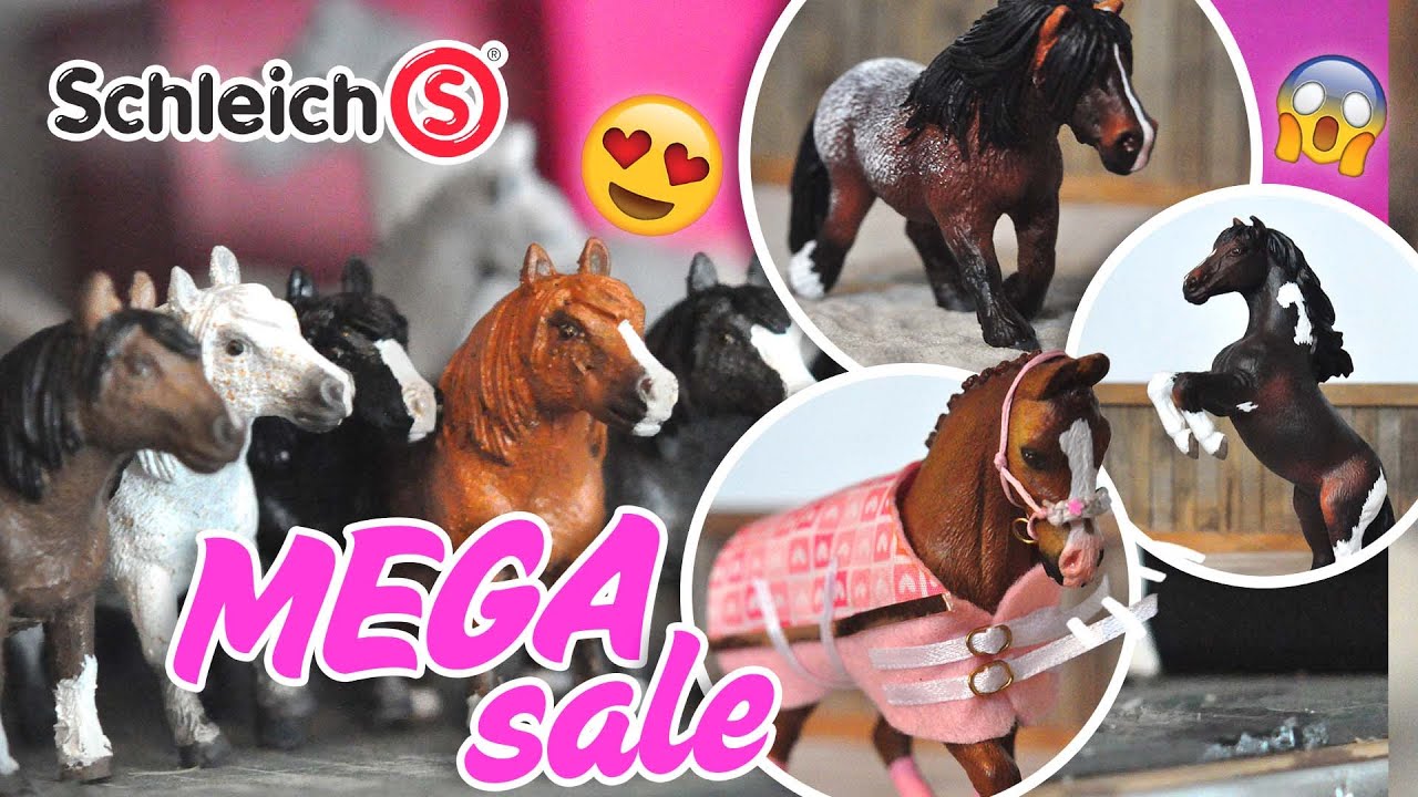 NIEUWE SCHLEICH PAARDEN, TUIG EN MEGA KORTING? | wolfxjessy
