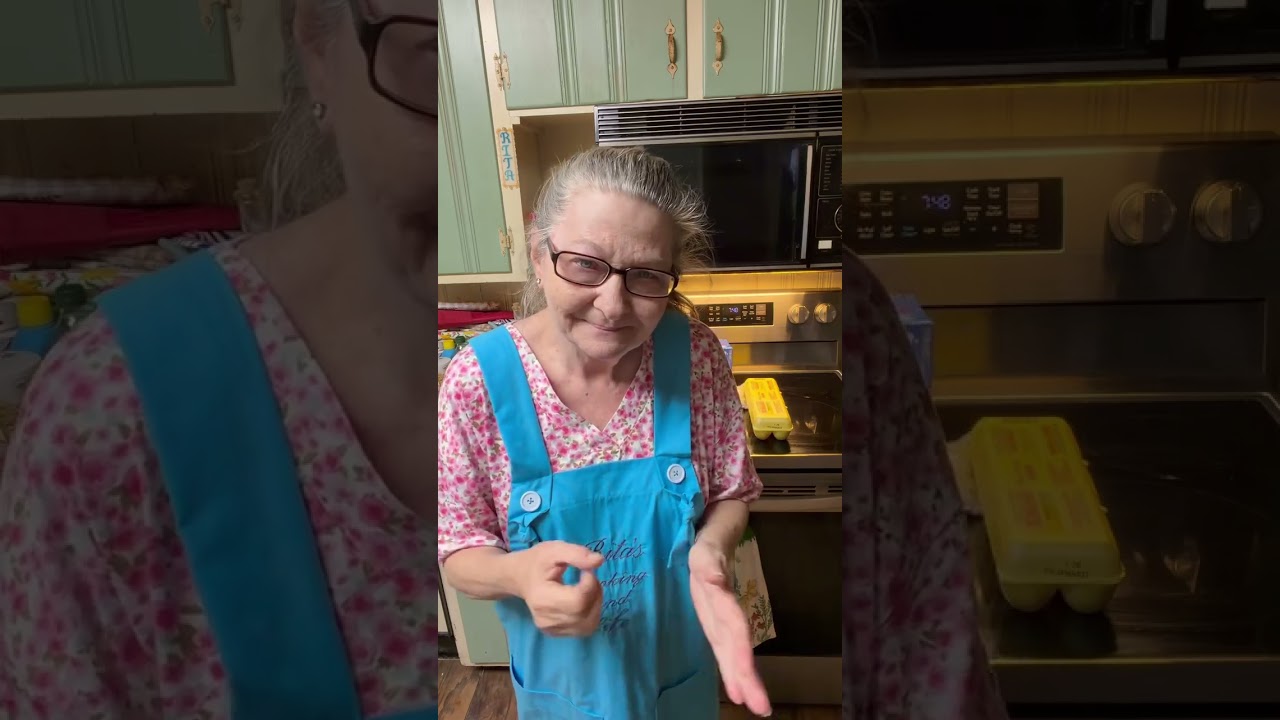 Grandma Rita showing her small grocery haul 😔