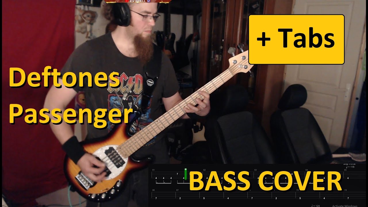 Deftones - Passenger -- Bass Cover + Tabs (Harley Benton MM-85A)