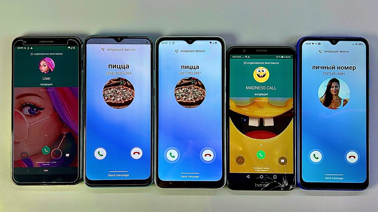 Incoming call & Realme C21-Y & Pixel 3a XL & Redmi A2+ & Honor 7X& Redmi 9X NFC 