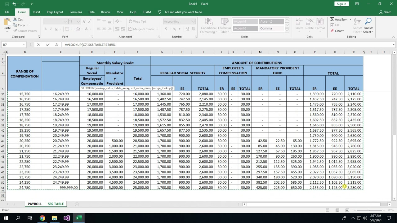 HOW TO COMPUTE MANDATORY BENEFITS USING EXCEL