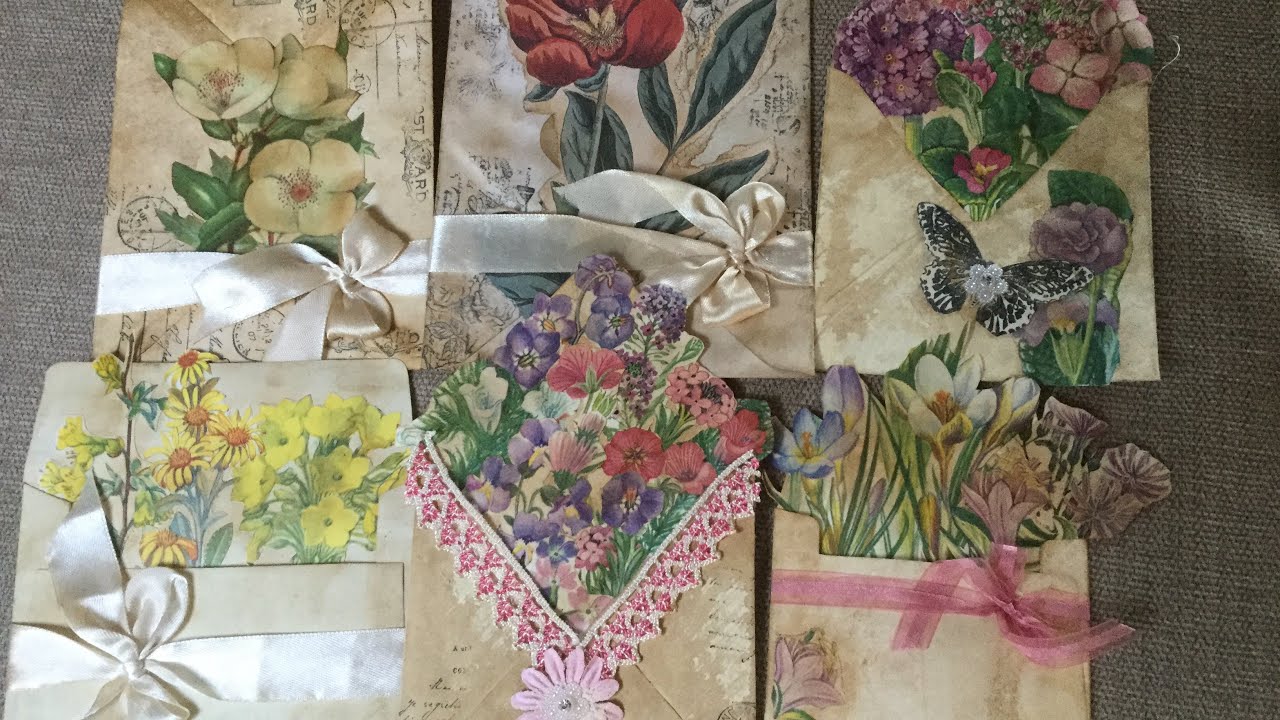 Junk Journal TUTORIAL  - Bursting Bloom Envelopes - Fabulous Flowers Ep 12 - ENVELOPE Pockets