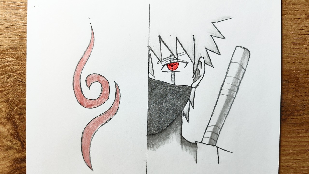 Easy Kakashi Drawing | Naruto Art Tutorial