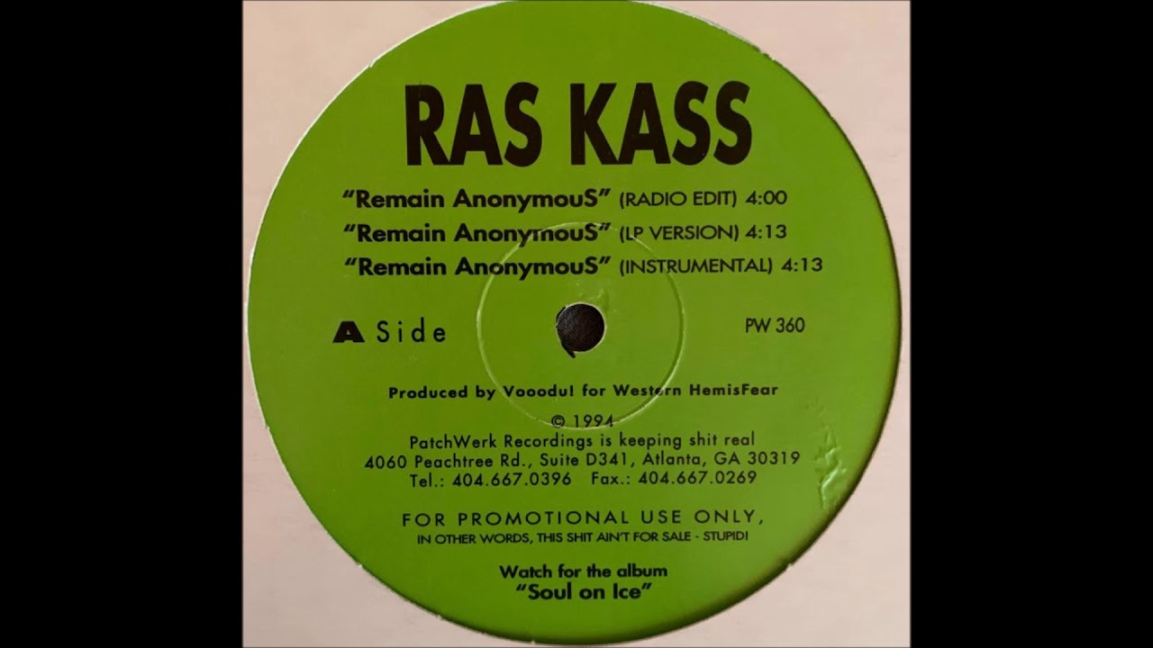 Ras Kass - Remain Anonymous