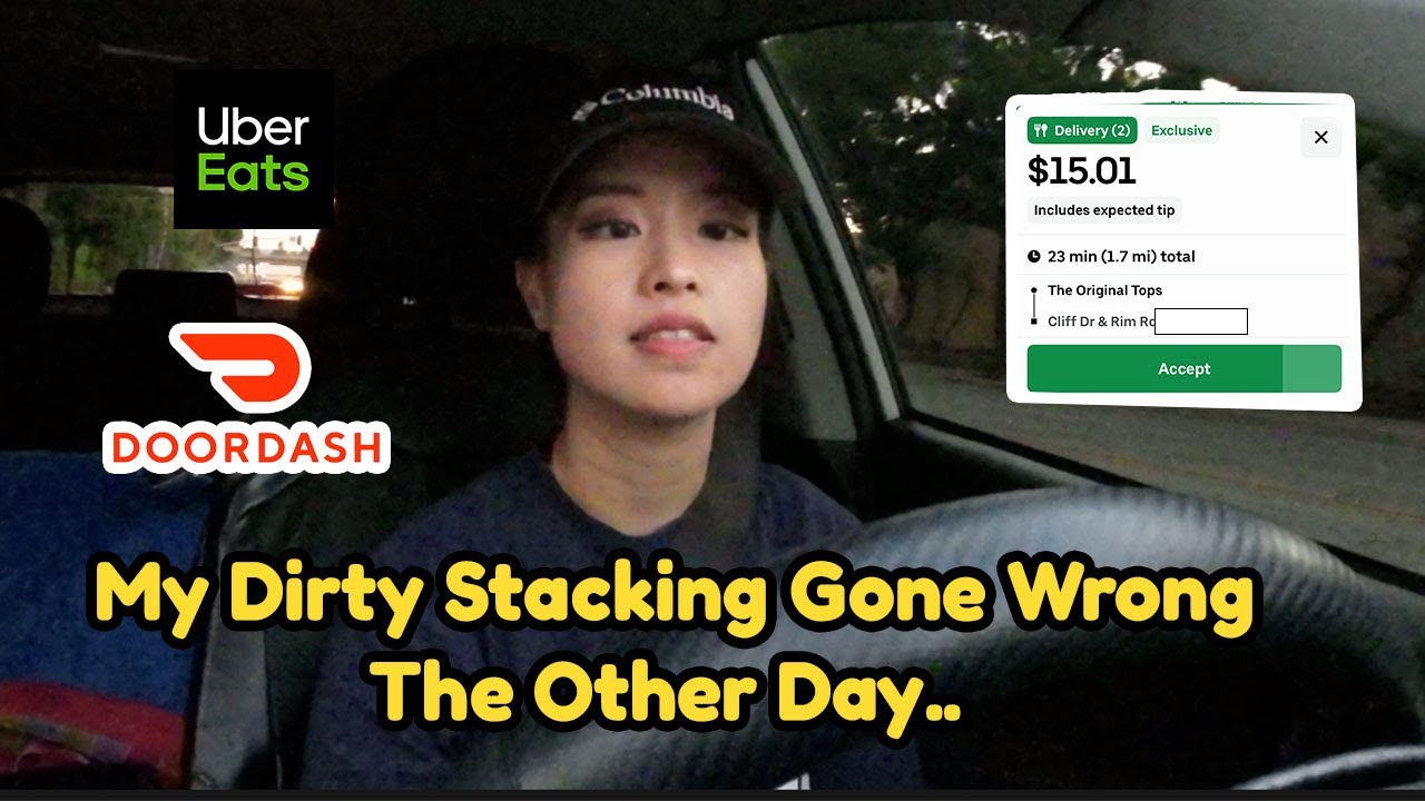 На днях Dirty Stack пошёл не так | Очередная ночная доставка Uber Eats Ride Along Door Dash!