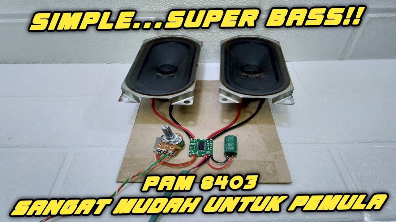 DIY-Mini Super Powerful Stereo Amplifier Menggunakan PAM8403 || PAM8403 Audio Amplifier