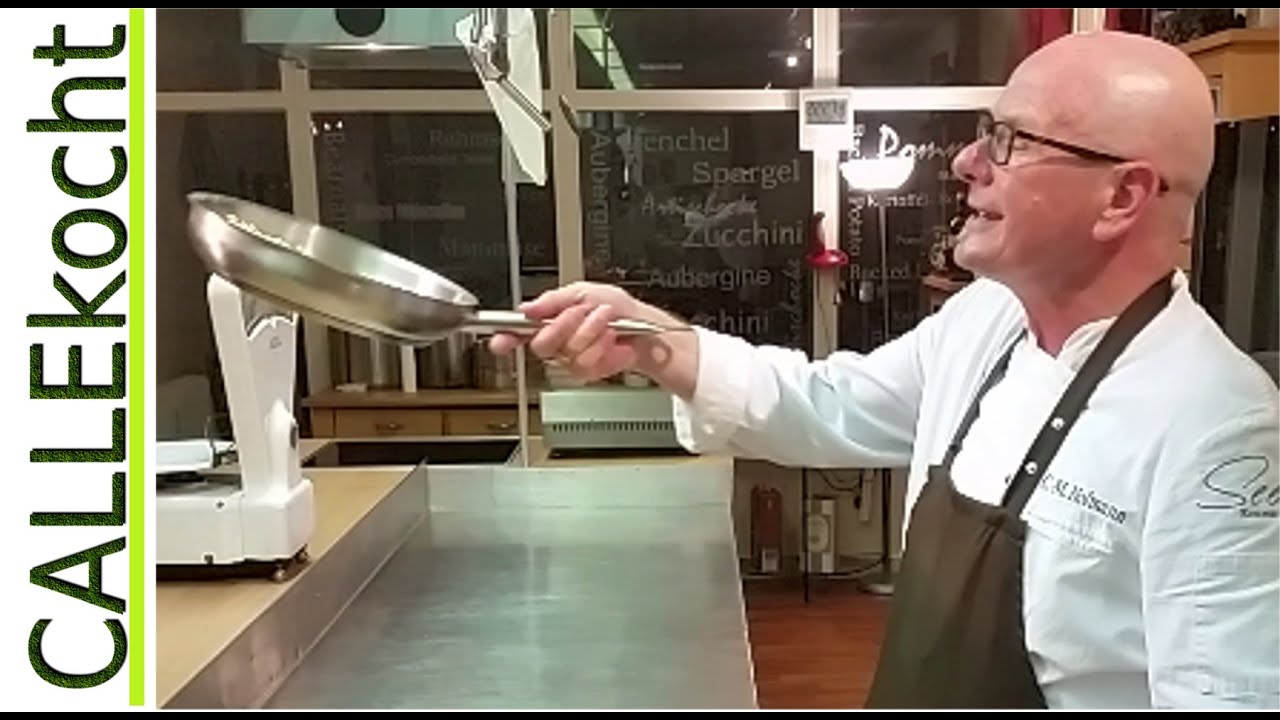 Pinien richtig in einer Pfanne r&ouml;sten, schwenken u.lecker br&auml;unen. Rezept um den Hintern anzuspannen