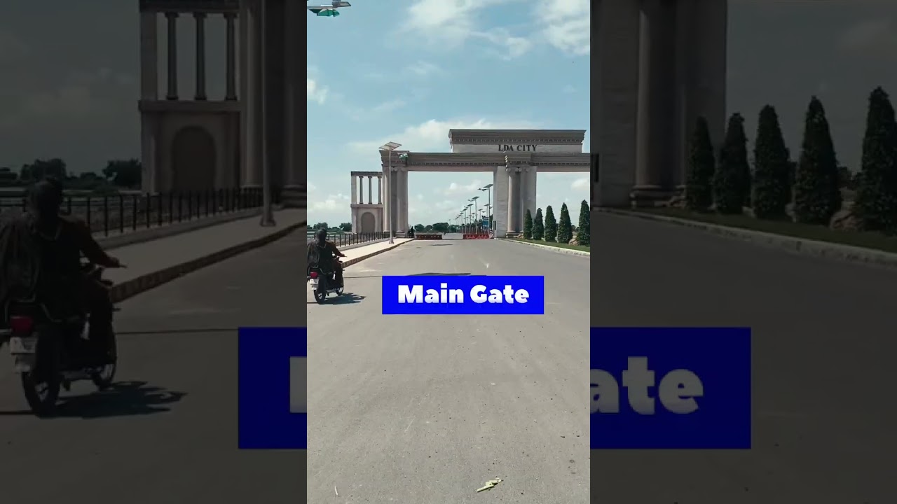 LDA City Lahore features a grand and wide entrance from Ferozepur Road
