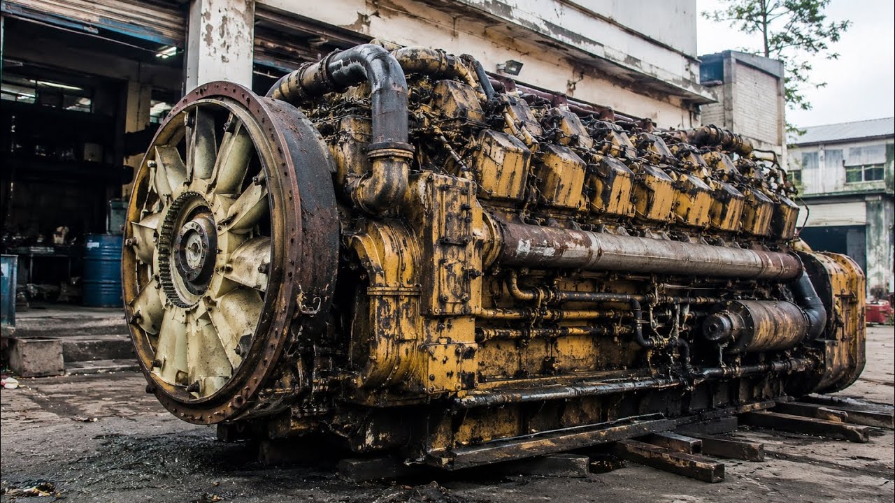 Dead Komatsu Engine Comes Back to Life 🔥 | Fully Rusted & Seized Engine Rebuild