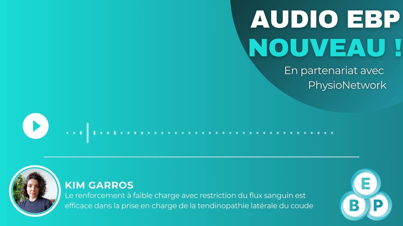 Tendinopathie latérale du coude : une prise en charge efficace avce le BFR