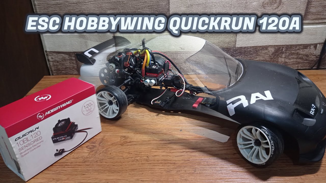 ESC HOBBYWING Quickrun 10BL120 120A, Test Run Sakura D5 Drift