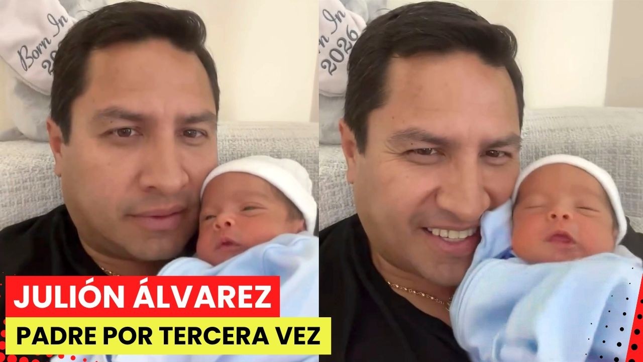 Juli&oacute;n &Aacute;lvarez anuncia el nacimiento de su tercer hijo y muestra su rostro