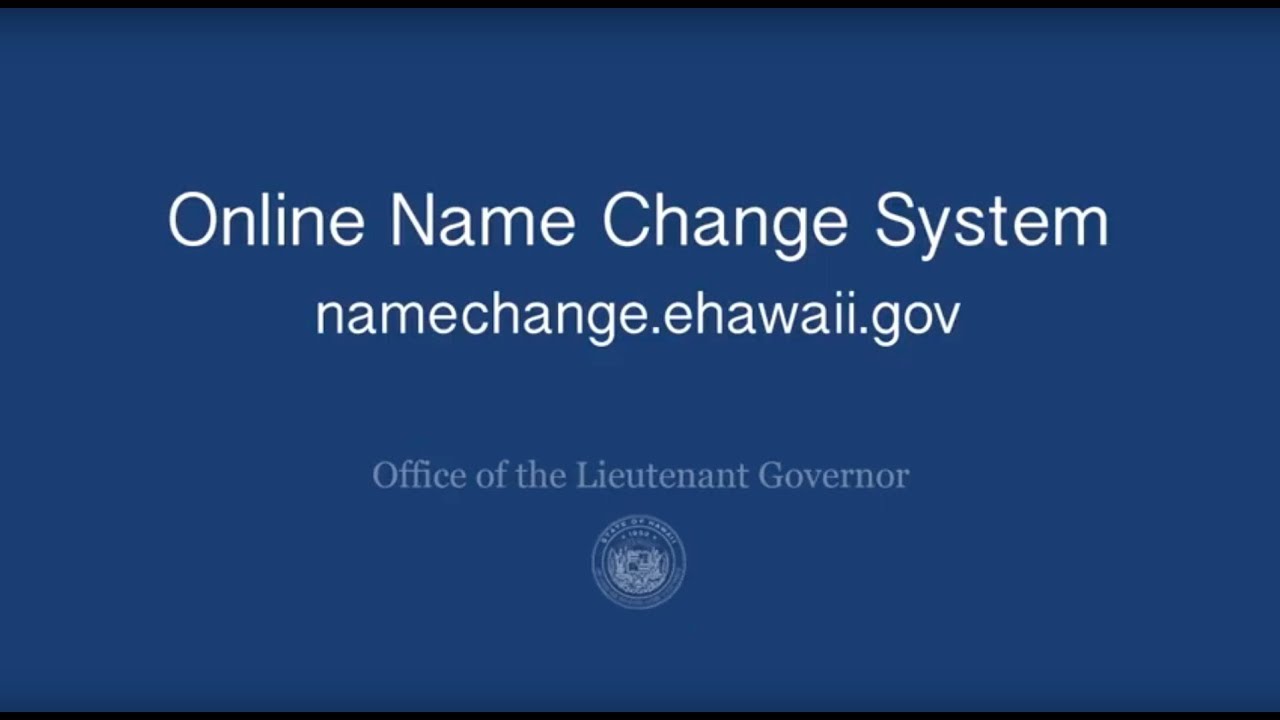 Name Change - Office of the Lt. Governor
